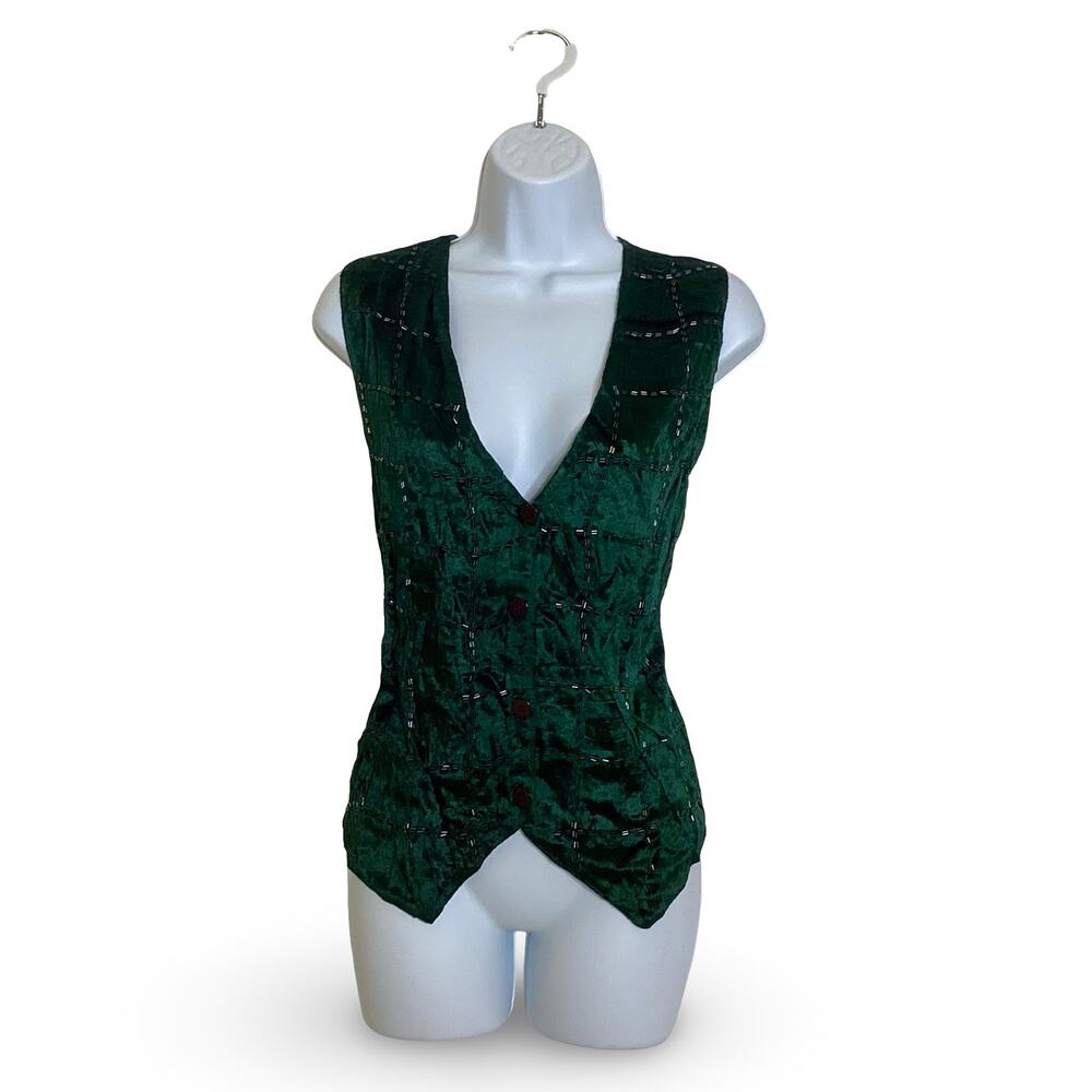 Asapo Green Beaded Vest